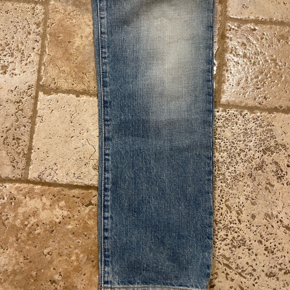Balmain OG Distressed Moto Light Wash Blue Denim Jeans - Picture 4 of 14